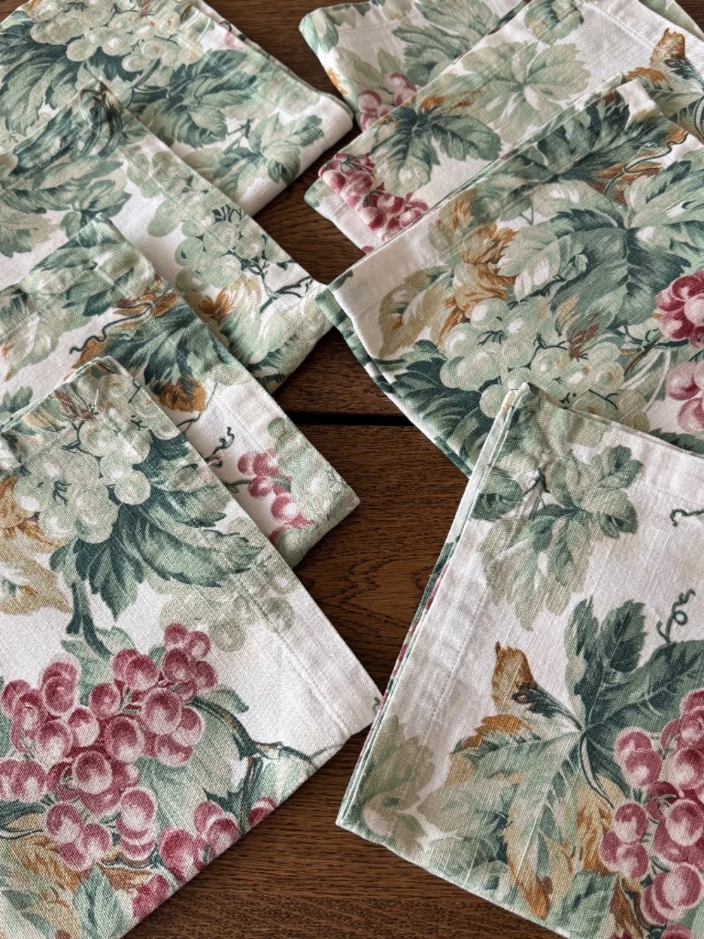 William Sonoma Vintage Sauvignon Cloth Napkins Made in Italy